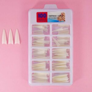 TIPS CAJA X100 STILETO NATURAL TIPO C-PROFESIONAL