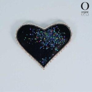 PALETA MEZCLADORA METALICA + ESPATULA PLATA CORAZON-MARIPOSA