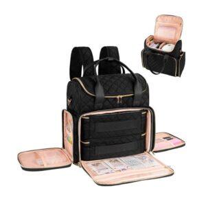 MALETA ORGANIZ. ESMALTES Y MAQUINAS TRIPLE LONA  NEGRA